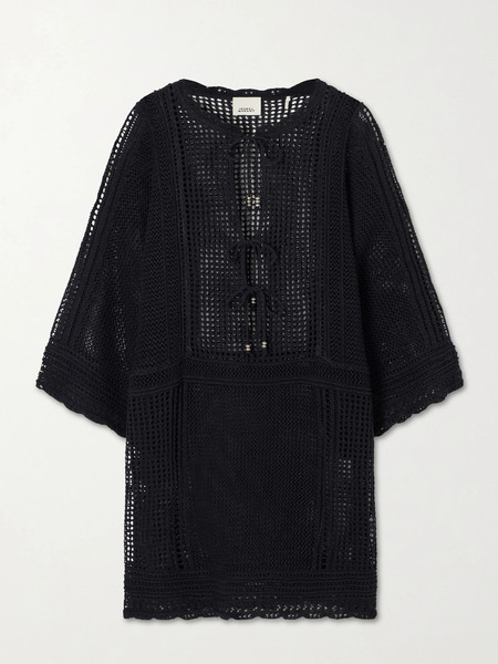  Isabel Marant Isabel Marant - Metina Crocheted Cotton-blend Mini Dress - Black 