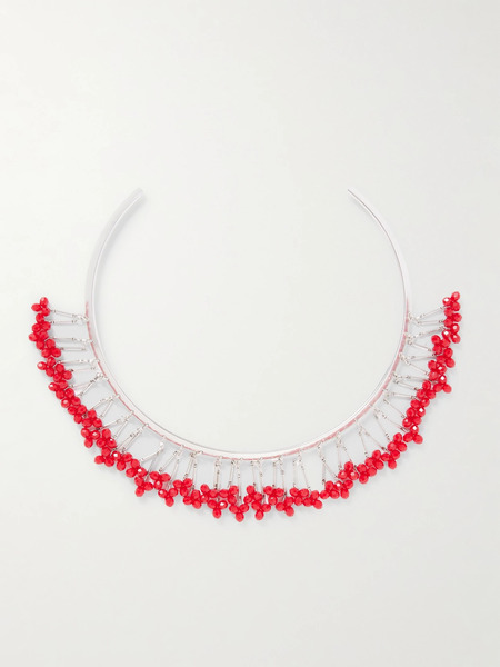  Isabel Marant Isabel Marant - Nora Silver-tone And Beaded Choker - One Size 