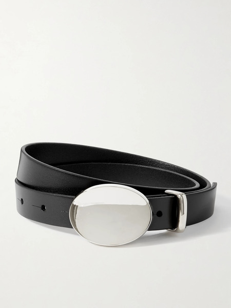  Isabel Marant Isabel Marant - Ory Leather And Silver-tone Belt - Black 