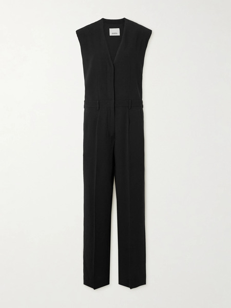  Isabel Marant Isabel Marant - Pleated Crepe Jumpsuit - Black 
