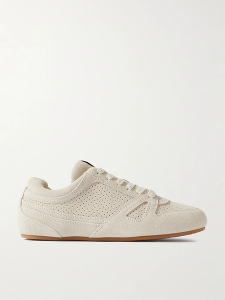  Isabel Marant Isabel Marant - Senny Perforated Suede Sneakers - Beige 