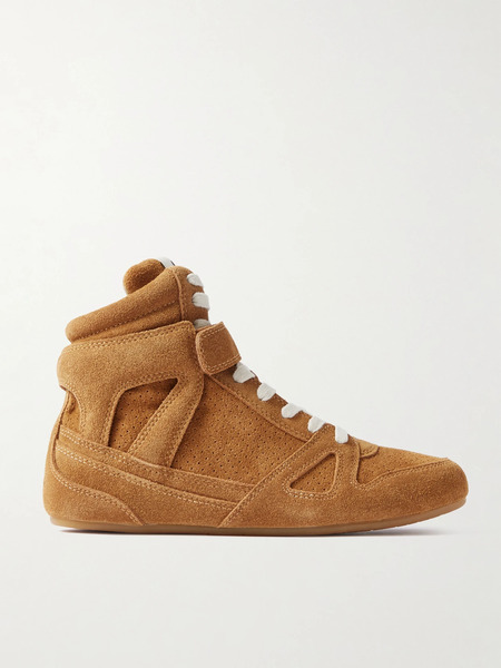  Isabel Marant Isabel Marant - Senny Suede High-top Sneakers - Tan 