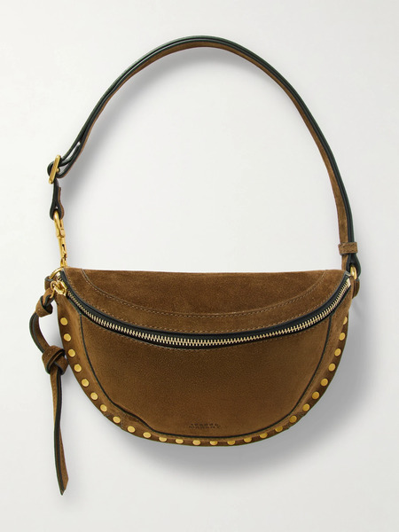  Isabel Marant Isabel Marant - Skano Studded Suede Belt Bag - Brown 