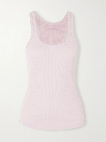  Isabel Marant Isabel Marant - Thea Embroidered Ribbed Cotton-jersey Tank - Pink 