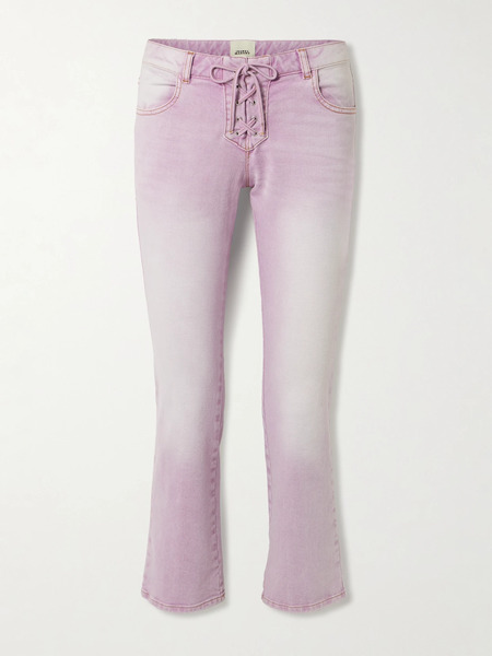  Isabel Marant Isabel Marant - Valen Lace-up Flared Jeans - Pink 