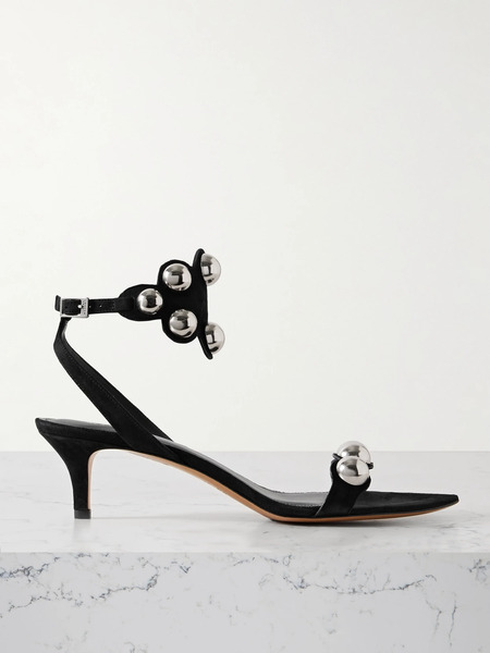  Isabel Marant Isabel Marant - Vikto Studded Suede Sandals - Black 