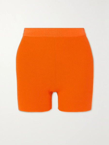  Jacquemus Jacquemus - Arancia Ribbed-knit Shorts - Orange 