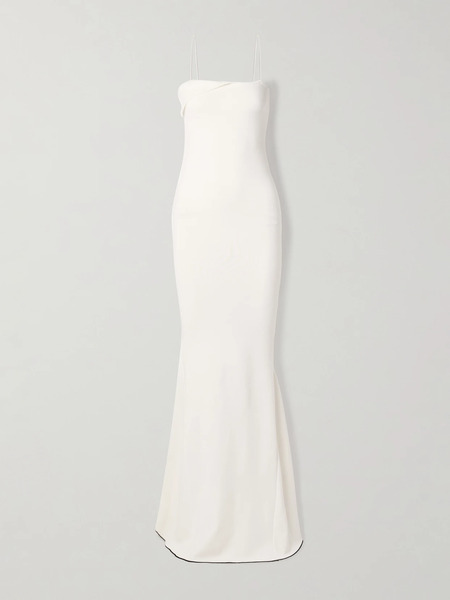  Jacquemus Jacquemus - Aro Draped Jersey Maxi Dress - White 