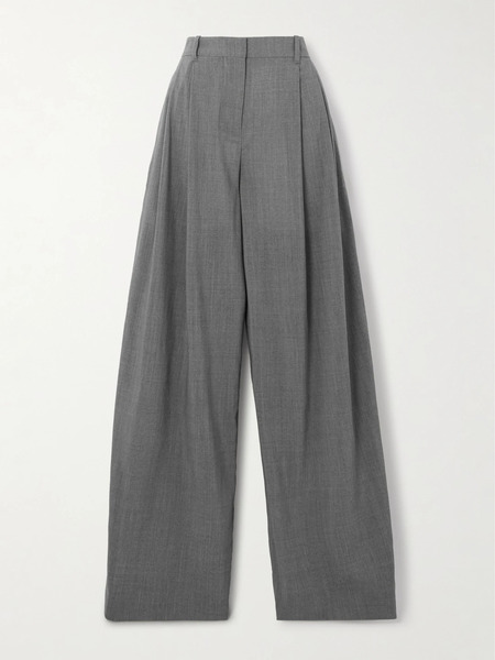  Jacquemus Jacquemus - D'homme Pleated Stretch-wool Tapered Pants - Gray 