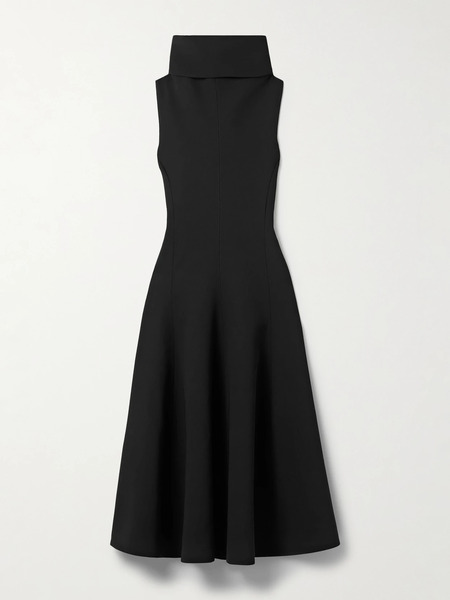  Jacquemus Jacquemus - Draped Crepe Midi Dress - Black 