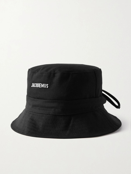  Jacquemus Jacquemus - Le Bob Embellished Cotton-canvas Bucket Hat - Black 