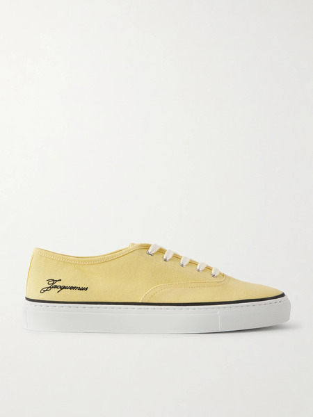  Jacquemus Jacquemus - Le Fefe Embroidered Canvas Sneakers - Pastel Yellow 