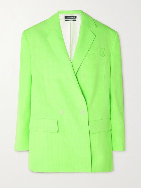  Jacquemus Jacquemus - Marino Crepe Double-breasted Blazer - Light Green 