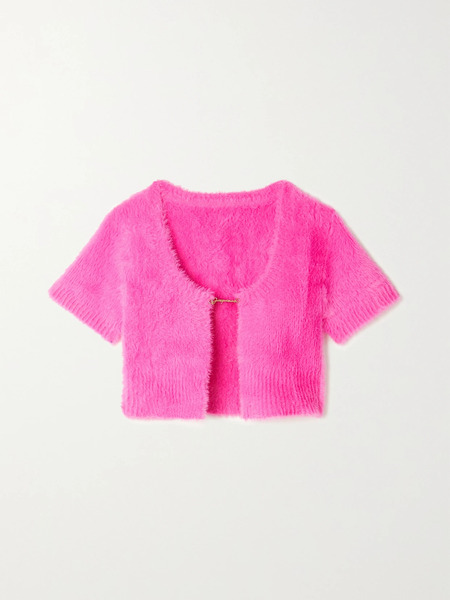  Jacquemus Jacquemus - Neve Cropped Brushed Knitted Cardigan - Pink 