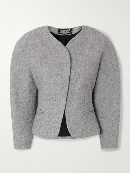  Jacquemus Jacquemus - Ovalo Cotton And Wool-blend Jacket - Light Gray 