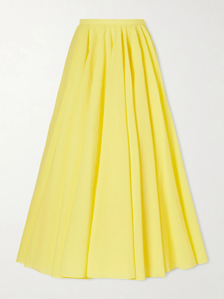  Jacquemus Jacquemus - Paysan Asymmetric Cotton-blend Crepon Midi Skirt - Yellow 
