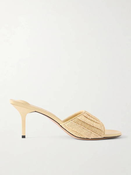  Jacquemus Jacquemus - Raffia-effect Leather Sandals - Neutral 