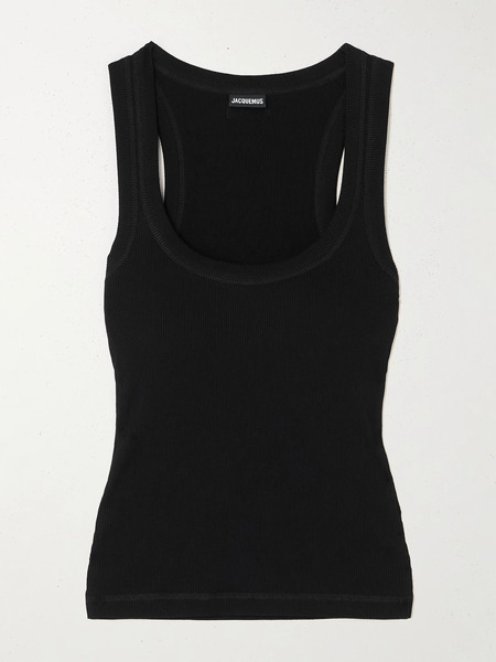  Jacquemus Jacquemus - Ribbed Cotton-jersey Tank - Black 