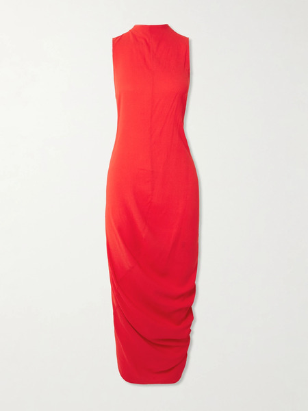  Jacquemus Jacquemus - The J Asymmetric Draped Crepe Dress - Red 