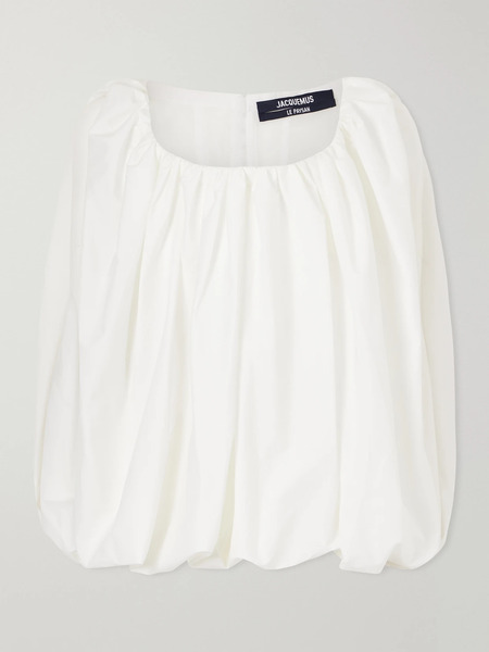  Jacquemus Jacquemus - The Lavande Stretch Cotton-blend Voile Blouse - White 