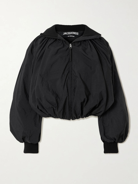  Jacquemus Jacquemus - The Pallone Gathered Shell Bomber Jacket - Black 