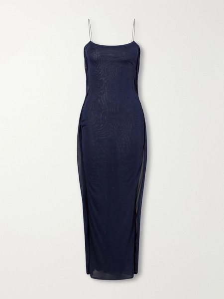  Jacquemus Jacquemus - The Plumetis Knitted Maxi Dress - Navy 