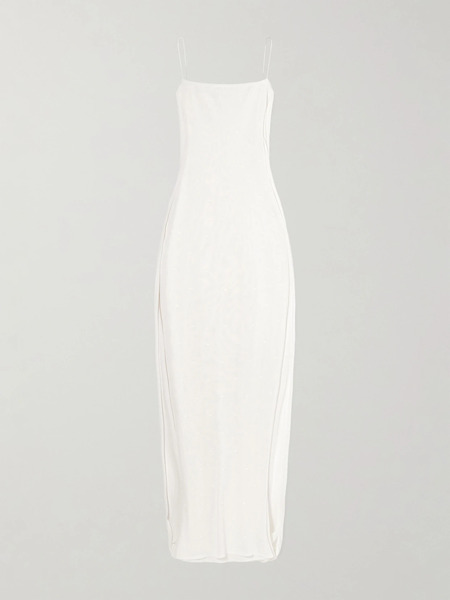  Jacquemus Jacquemus - The Plumetis Knitted Maxi Dress - Off-white 