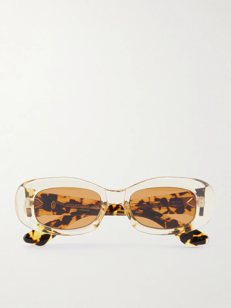  Jacques Marie Mage Jacques Marie Mage - Ann Oval-frame Tortoiseshell Acetate Sunglasses - Cream 