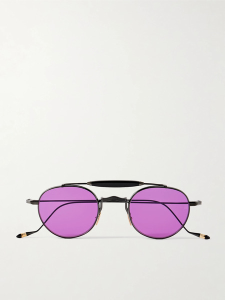  Jacques Marie Mage Jacques Marie Mage - Dasan Round-frame Beta-titanium Sunglasses - Black 