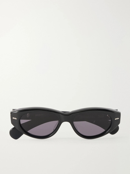  Jacques Marie Mage Jacques Marie Mage - Krasner Cat-eye Acetate Sunglasses - Black 