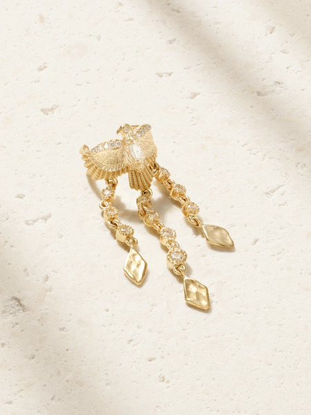  Jacquie Aiche Jacquie Aiche - 14-karat Gold Diamond Ear Cuff - One Size 