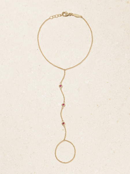  Jacquie Aiche Jacquie Aiche - 14-karat Gold Sapphire Bracelet - M 