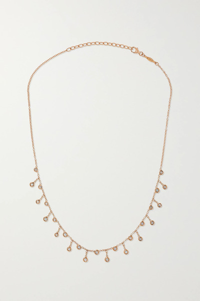  Jacquie Aiche Jacquie Aiche - 14-karat Rose Gold Diamond Necklace - One Size 