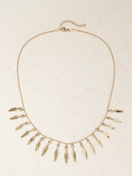  Jacquie Aiche Jacquie Aiche - Shaker 14-karat Gold Diamond Necklace - One Size 