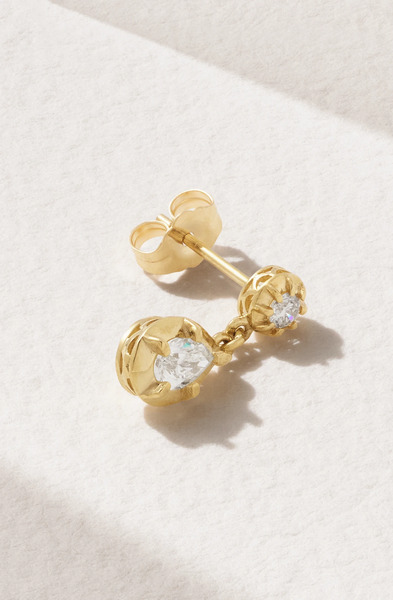  Jacquie Aiche Jacquie Aiche - Sophia 14-karat Gold Diamond Earring - One Size 