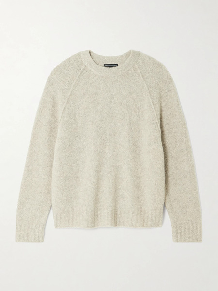  James Perse James Perse - Cashmere-blend Bouclé Sweater - Light Gray 