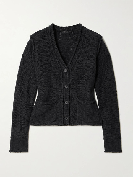  James Perse James Perse - Cotton And Linen-blend Cardigan - Black 