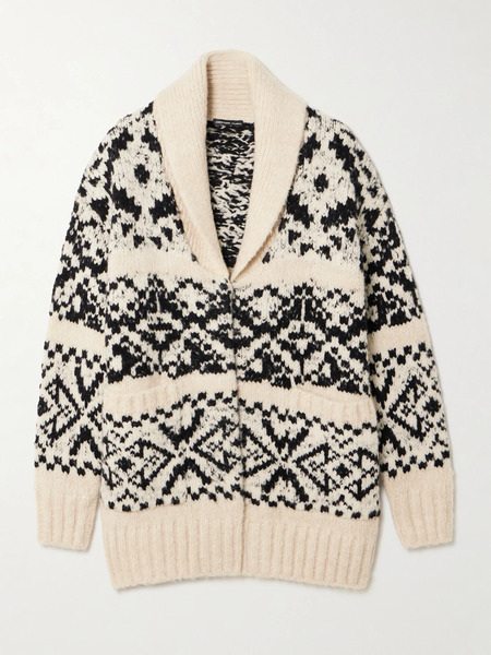  James Perse James Perse - Intarsia-knit Wool-blend Cardigan - Multi 