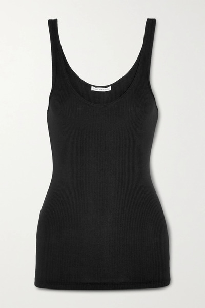  James Perse James Perse - The Daily Ribbed Stretch-cotton Tank - Black 
