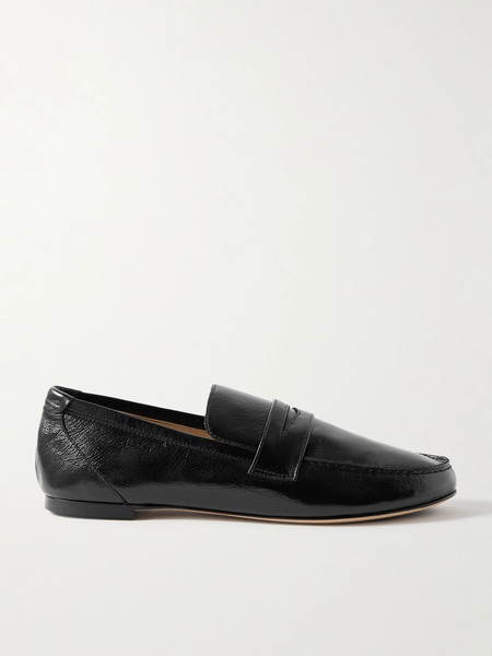  Jamie Haller Jamie Haller - Crinkled-leather Loafers - Black 