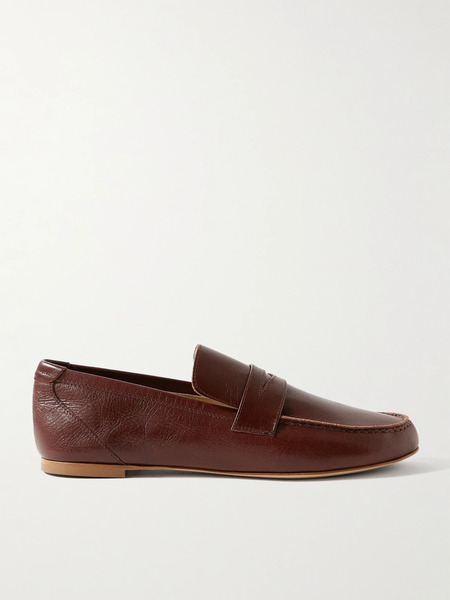  Jamie Haller Jamie Haller - Crinkled-leather Loafers - Burgundy 