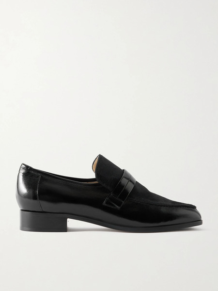  Jamie Haller Jamie Haller - Mod Calf Hair And Glossed-leather Loafers - Black 