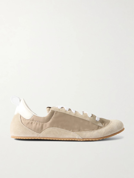  Jamie Haller Jamie Haller - Sacchetto Leather And Suede-trimmed Shell Sneakers - Taupe 