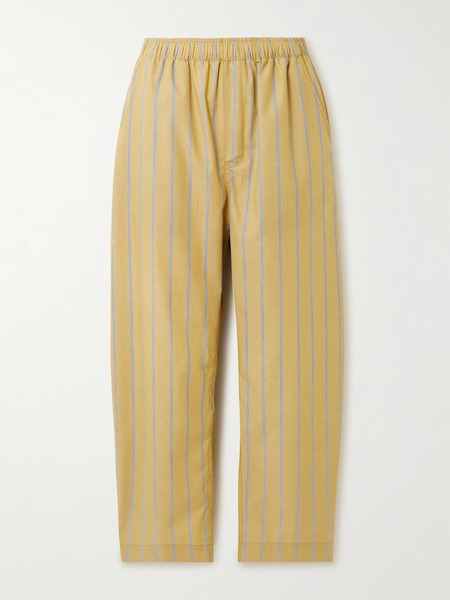  Jamie Haller Jamie Haller - The Boxer Striped Cotton-poplin Barrel-leg Pants - Gold 