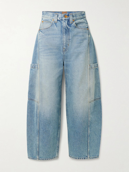  Jamie Haller Jamie Haller - The Crop Painter Cropped Mid-rise Wide-leg Jeans - Mid Denim 