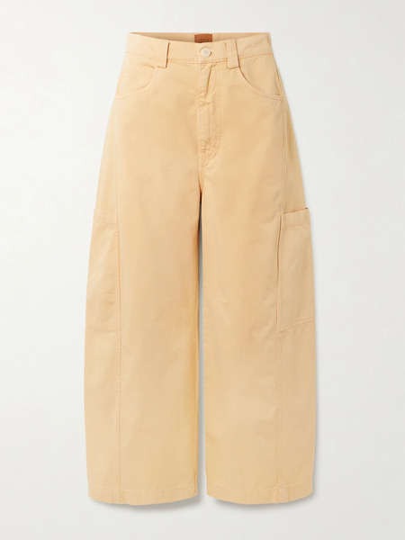  Jamie Haller Jamie Haller - The Crop Painter Cropped Mid-rise Wide-leg Jeans - Yellow 