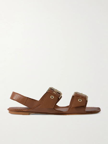  Jamie Haller Jamie Haller - The Double Buckle Leather Sandals - Brown 