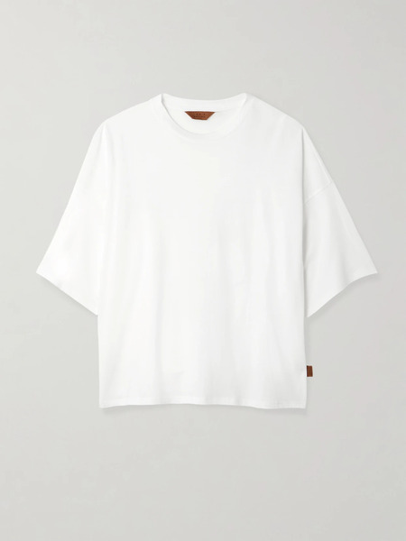  Jamie Haller Jamie Haller - The Draped Tee Cotton And Modal-blend Jersey T-shirt - White 