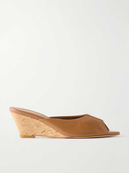  Jamie Haller Jamie Haller - The Kit Slide Leather Platform Sandals - Camel 