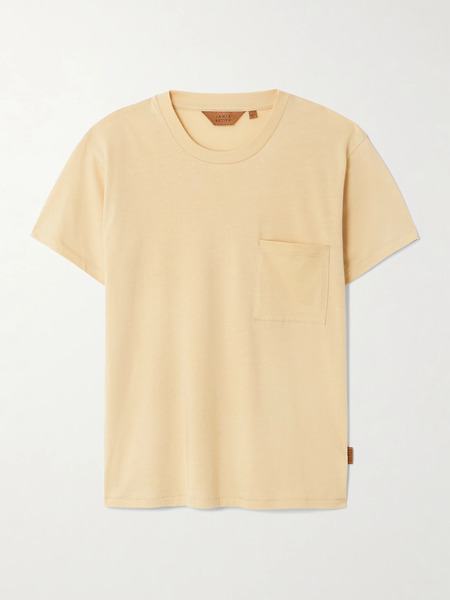  Jamie Haller Jamie Haller - The Pocket Tee Cotton And Modal-blend Jersey T-shirt - Yellow 